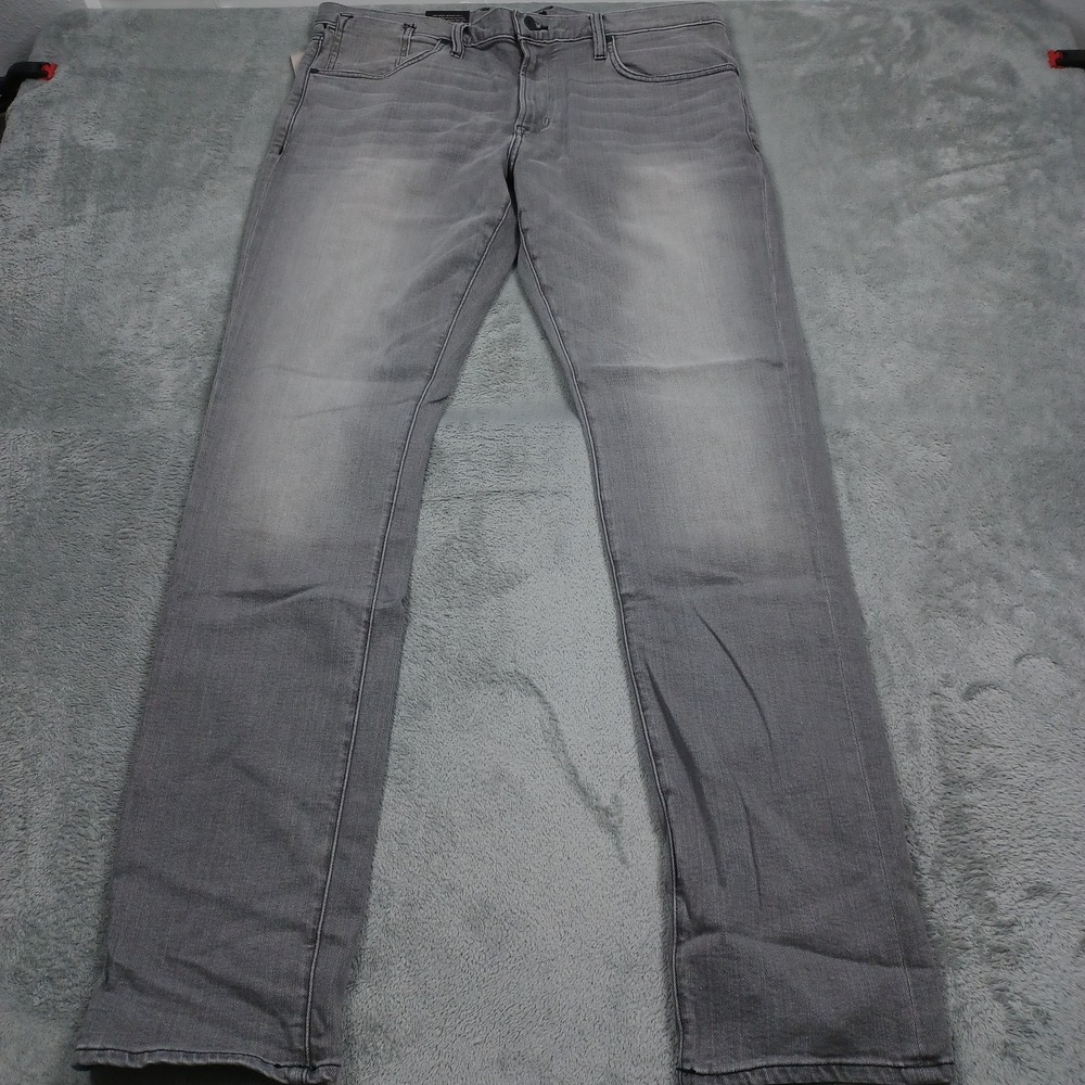 John Varvatos Jeans Mens 38x34 Gray Pockets Bowery Slim Straight NWT